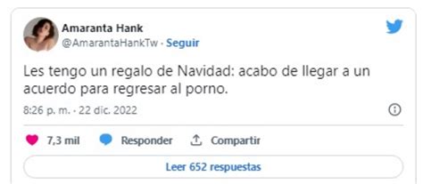 Amaranta Hank anuncia su retorno al porno